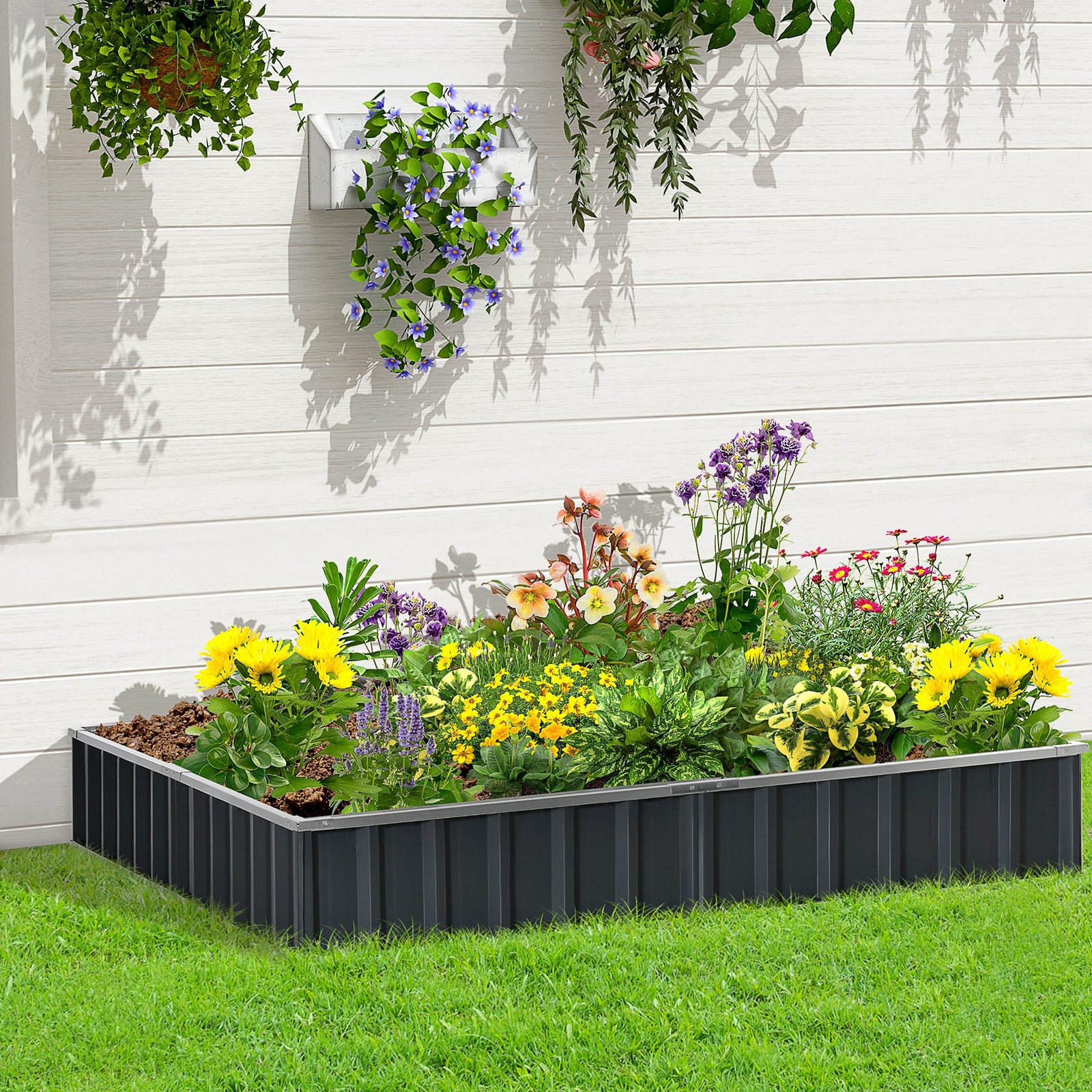 Metal Raised Garden Bed No Bottom Diy Planter