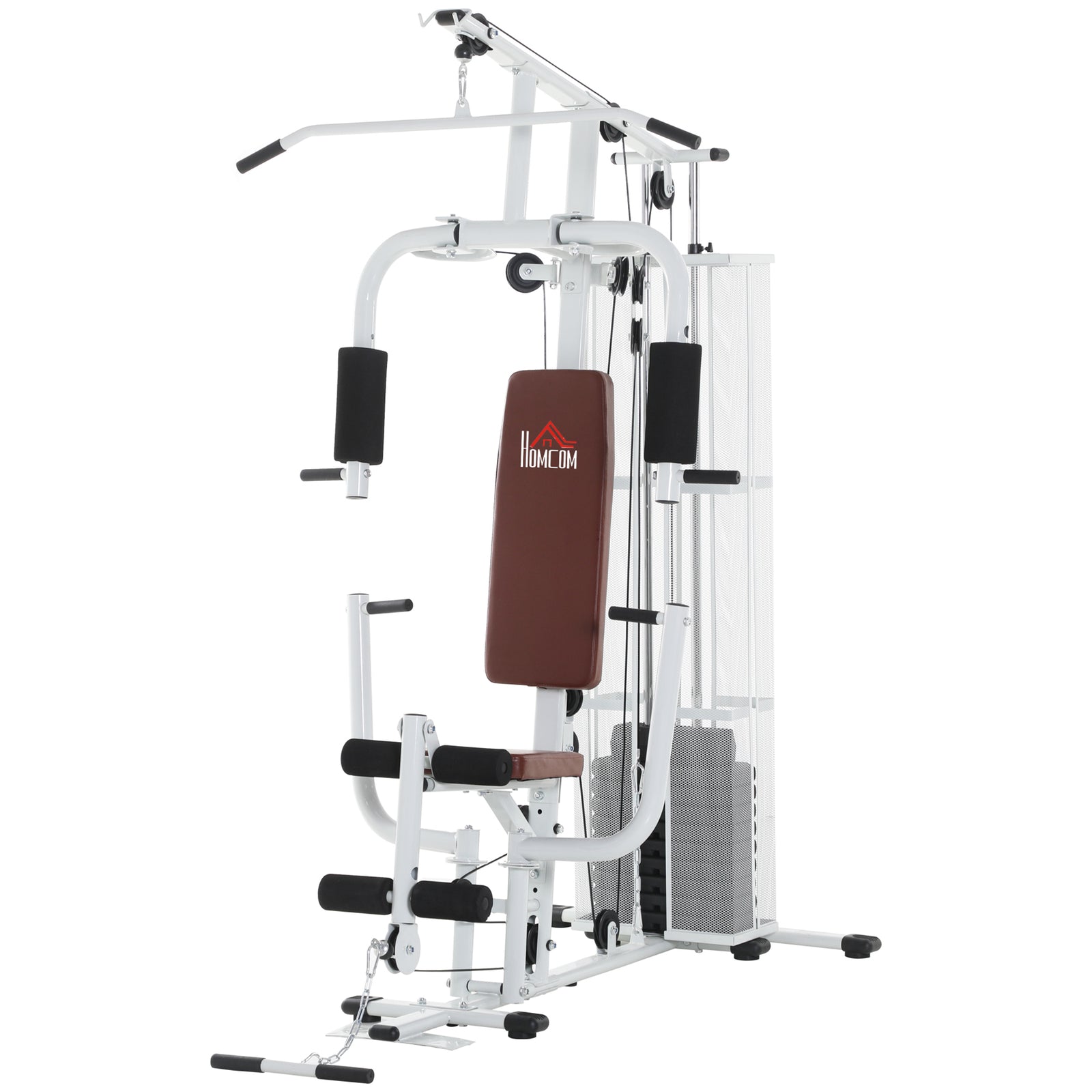 Multifunction Home Gym Weight Training Workout Station | White