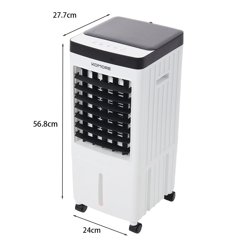 8l Portable Evaporative Air Cooler Tower Fan Design For Home & Office With Remote Control | Medium | White