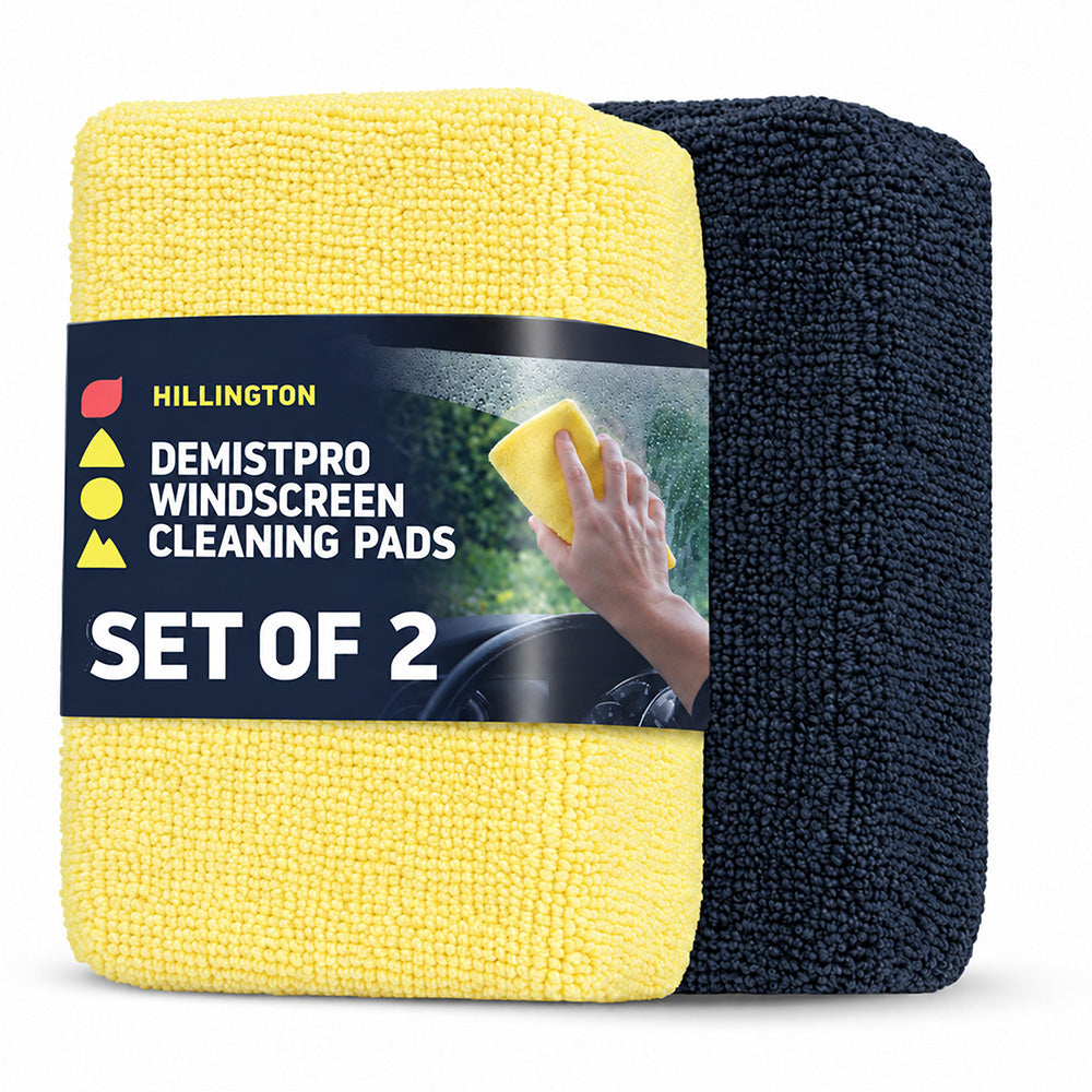 Hillington Windscreen Cleaning Pads Microfibre Demister Car Glass