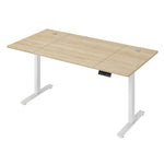 Electric Standing Desk Adjustable Height Metal Frame Natural | Natural