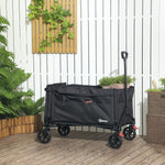 150l Folding Trolley, Collapsible Wagon | Black