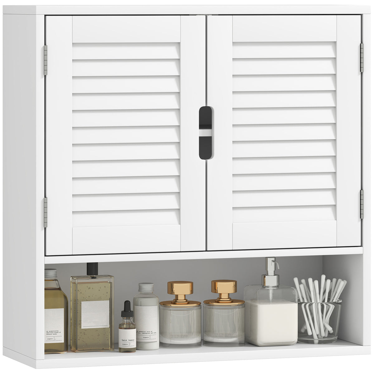 Bathroom Cabinet Wall Storage Shelves 60 X 20 X 60 Cm | White