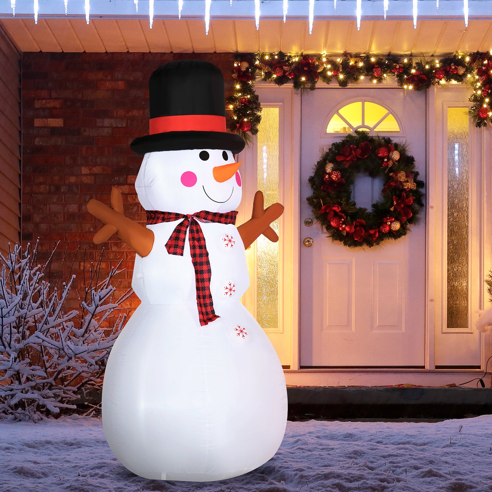 6ft Giant Inflatable Snowman Christmas Decoration Led
