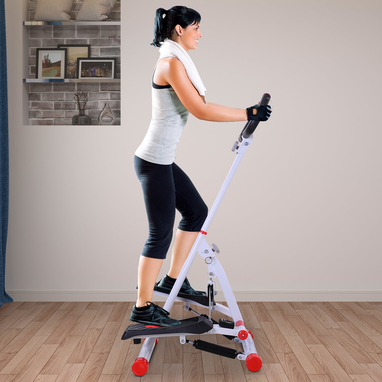 Foldable Step Machine Height Adjustable Stepper | Red