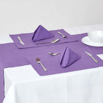 Cotton Plain Table Runner | Purple