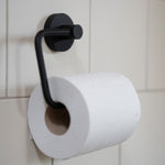 Wall Mounted Toilet Roll Holder For Bathroom Toilet Paper | Black
