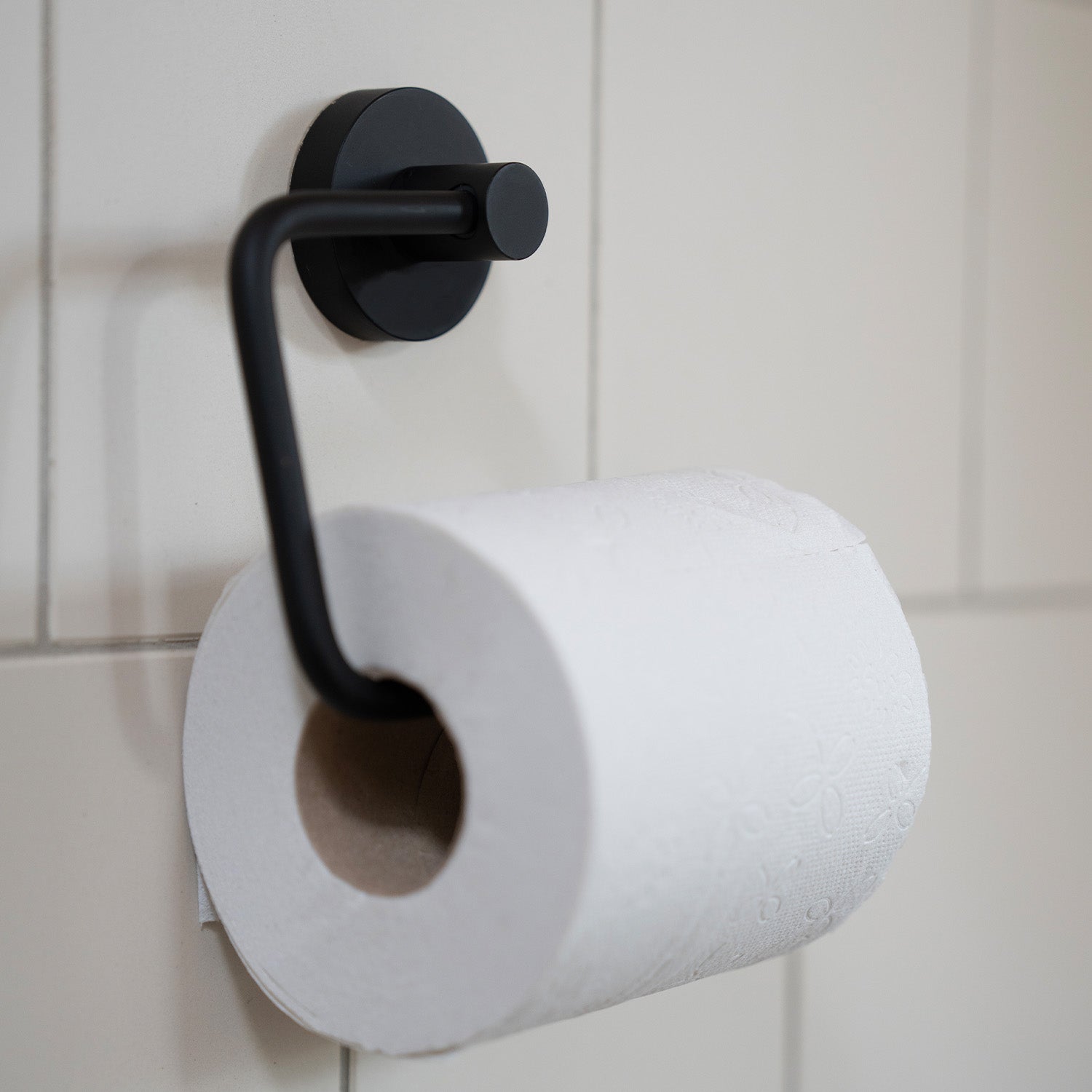 Wall Mounted Toilet Roll Holder For Bathroom Toilet Paper | Black