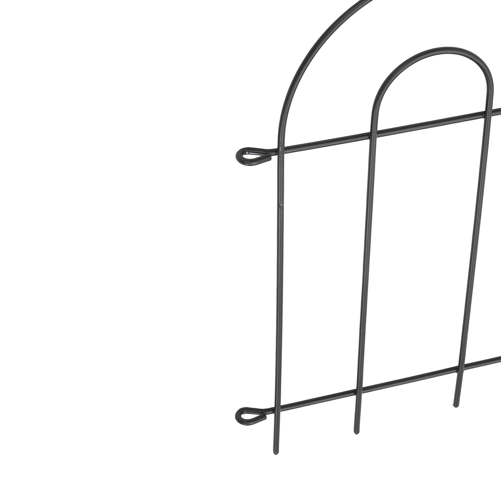 Breeins 10pcs Decorative Metal Garden Fence Panels With Double Arch Design