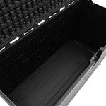 450l Rattan Deck Storage Box – Large Outdoor Garden Furniture Organizer, Weatherproof Patio Storage Chest | Black