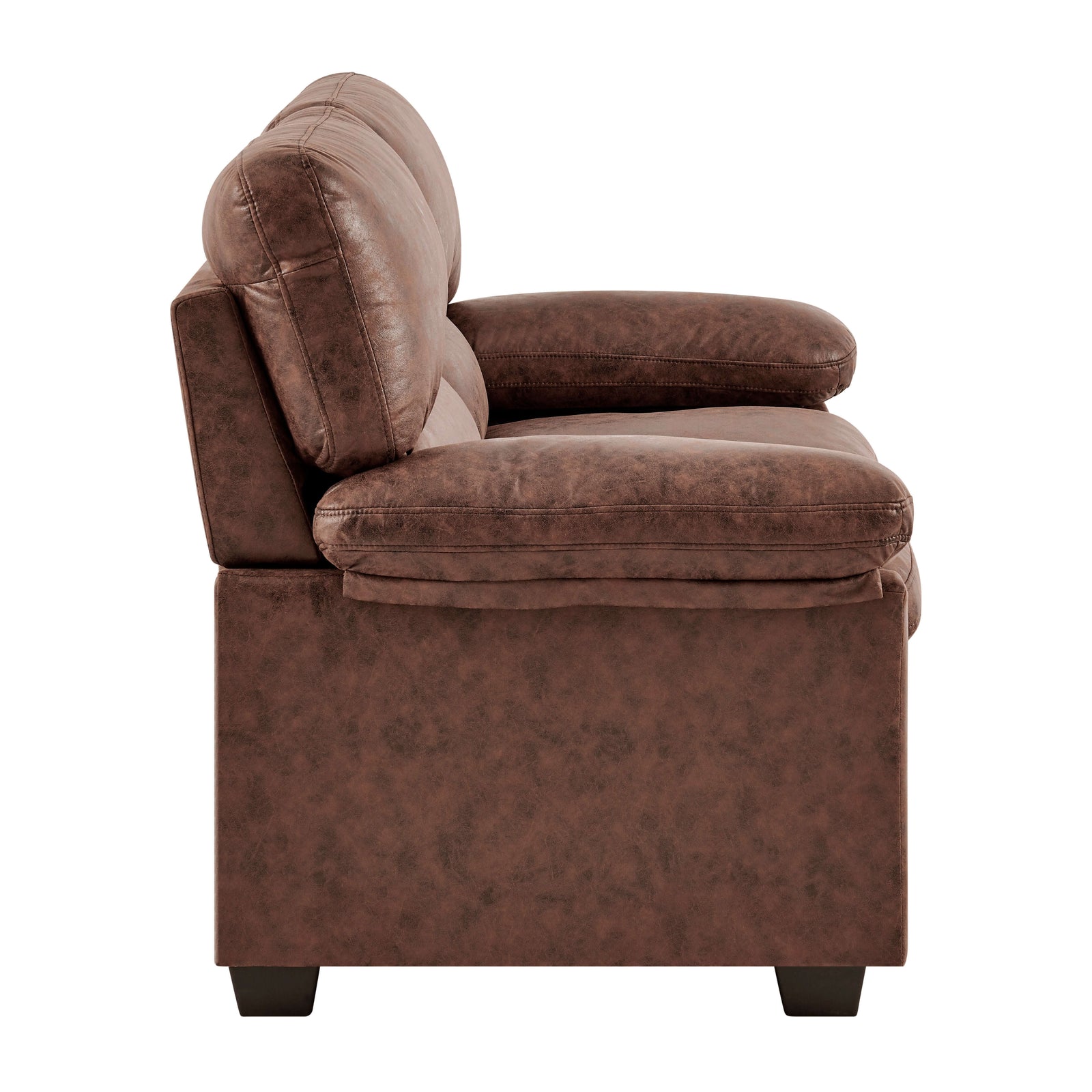 Bonded Faux Leather Sofa - 2 Seater | Light Brown