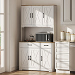 HOMCOM 175cm Tall Kitchen Pantry, Kitchen Cabinet W/ Drawers, Shelves, White