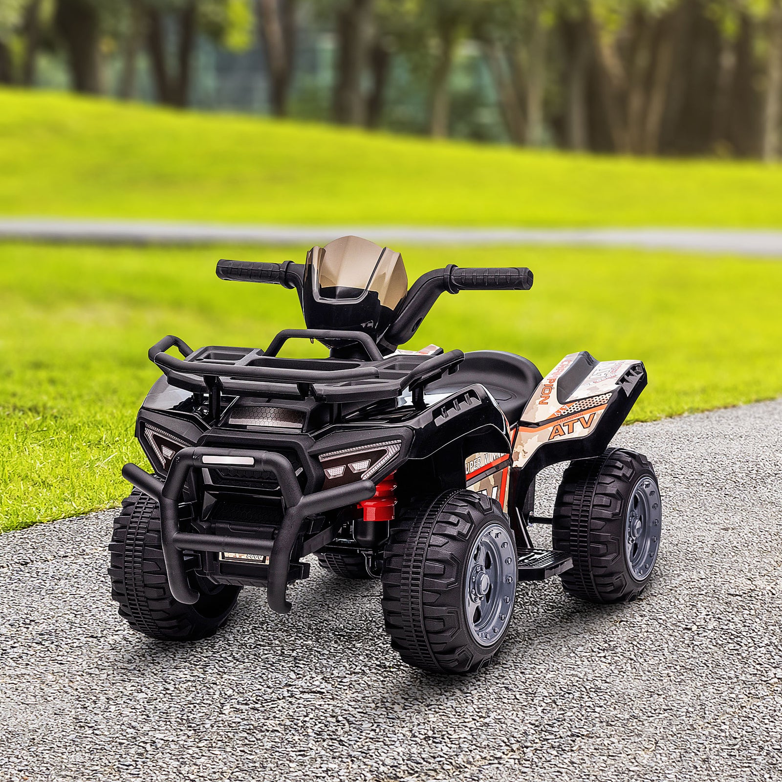 6v Kids Electric Ride On Car Toddler Quad Bike Atv For 18-36 Month | Black