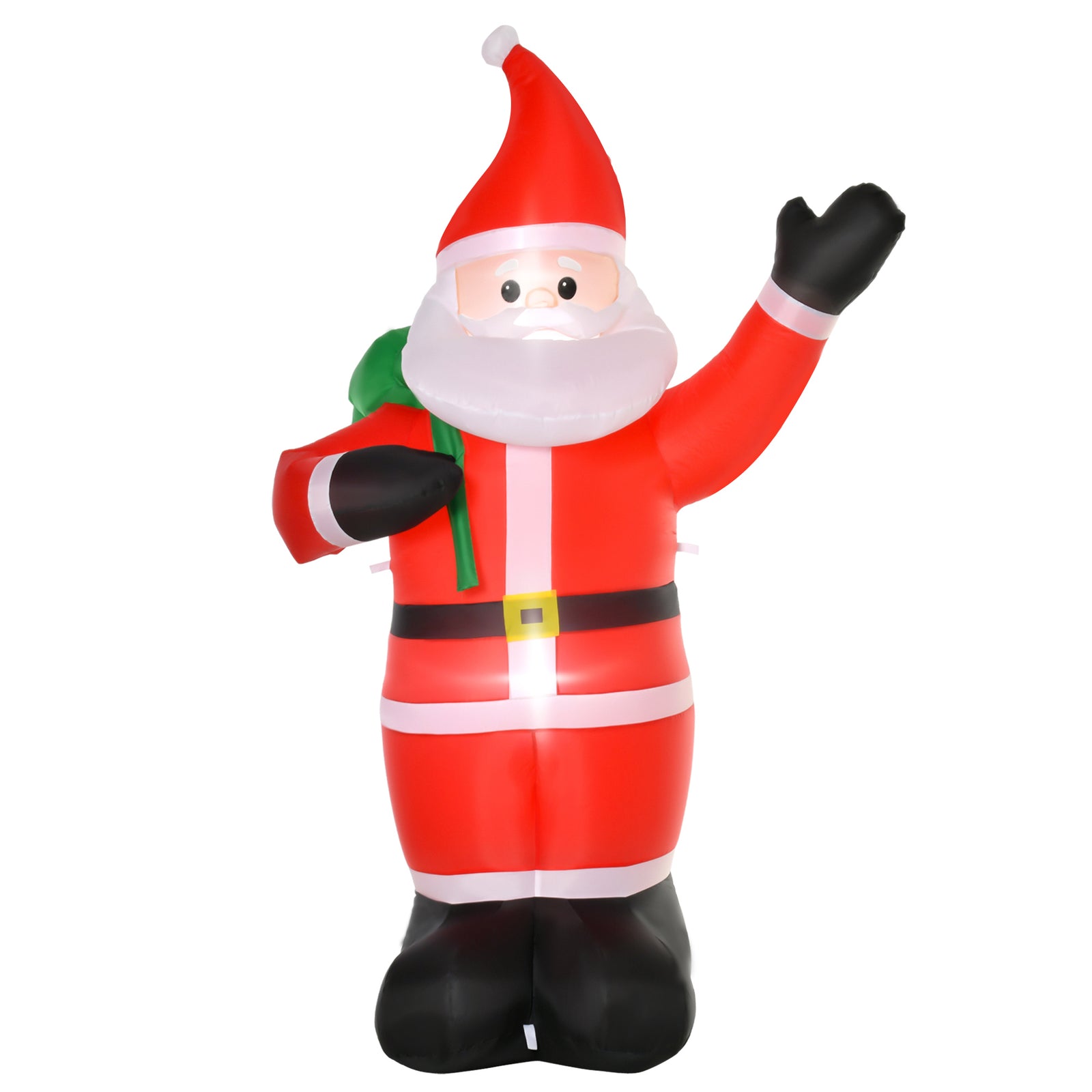 8ft Lighted Christmas Inflatable Santa Claus Gift Bag