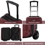 45x36x20cm Cabin Carry On Luggage with Medium Case and Large Size Check-in Hold Suitcase | Cabin | Burgundy