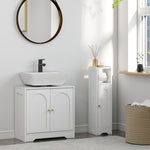 Modern Under Sink Cabinet For Basin Without Or With Pedestal, White