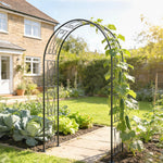 Outsunny Garden Arch, Rose Arch, Black