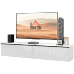 Wall Mounted Tv Stand With Storage | White