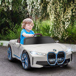 Bmw I4 Licensed 12v Kids Electric Ride-on Car W/ Remote Control | White