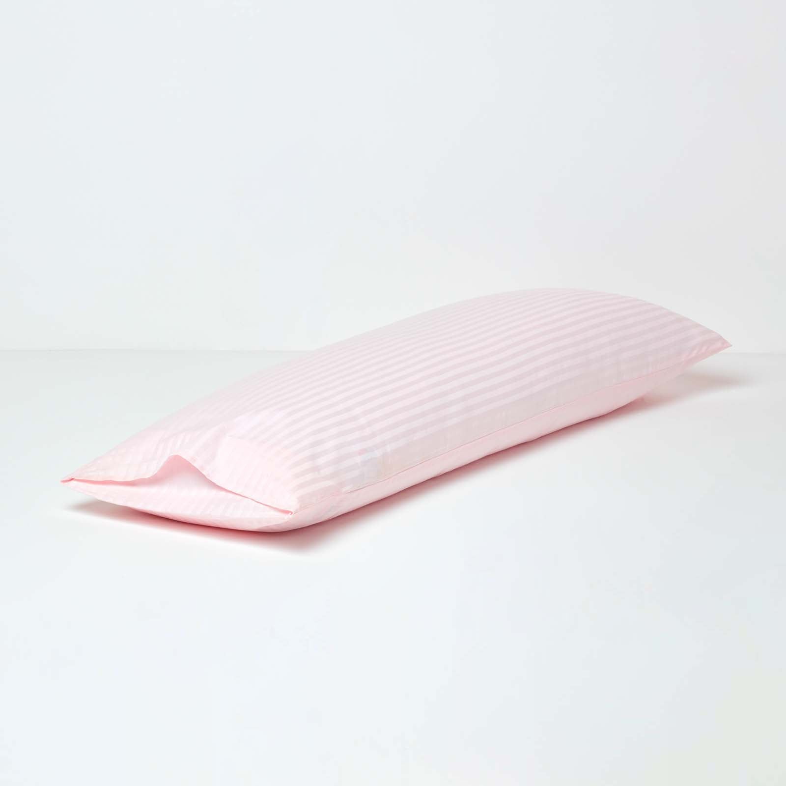 Egyptian Cotton Satin Stripe Housewife Pillowcase 330 Tc | Body | Pink