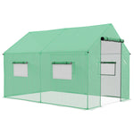 2x3m Polytunnel Greenhouse W/ Door & Windows | Green