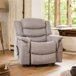 Colfax Electric Riser Recliner With Massage And Heat | Light Slate Grey
