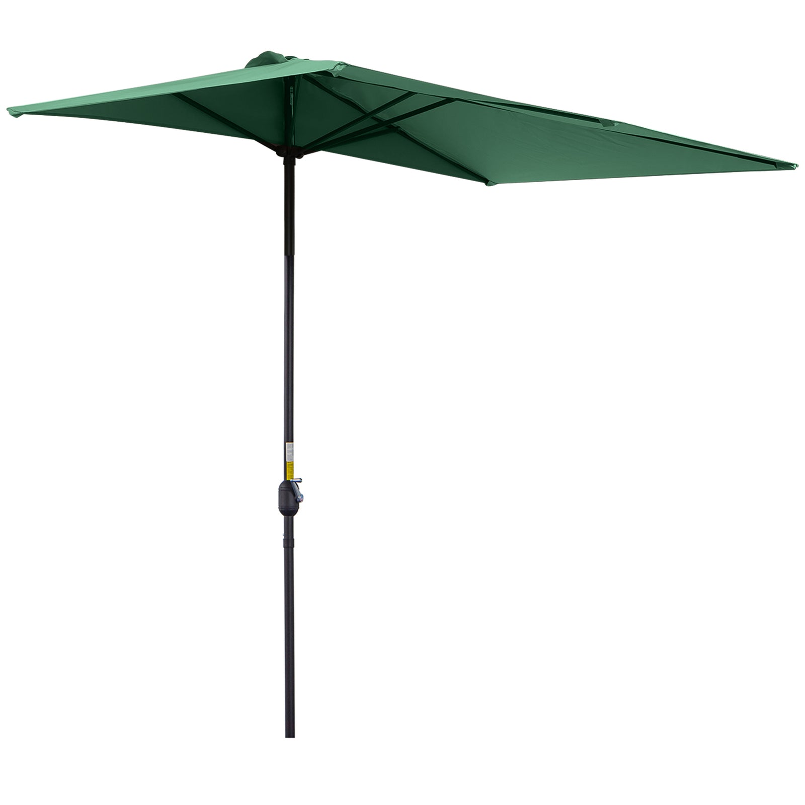 2.3m Half Round Parasol W/ Crank Handle | Green