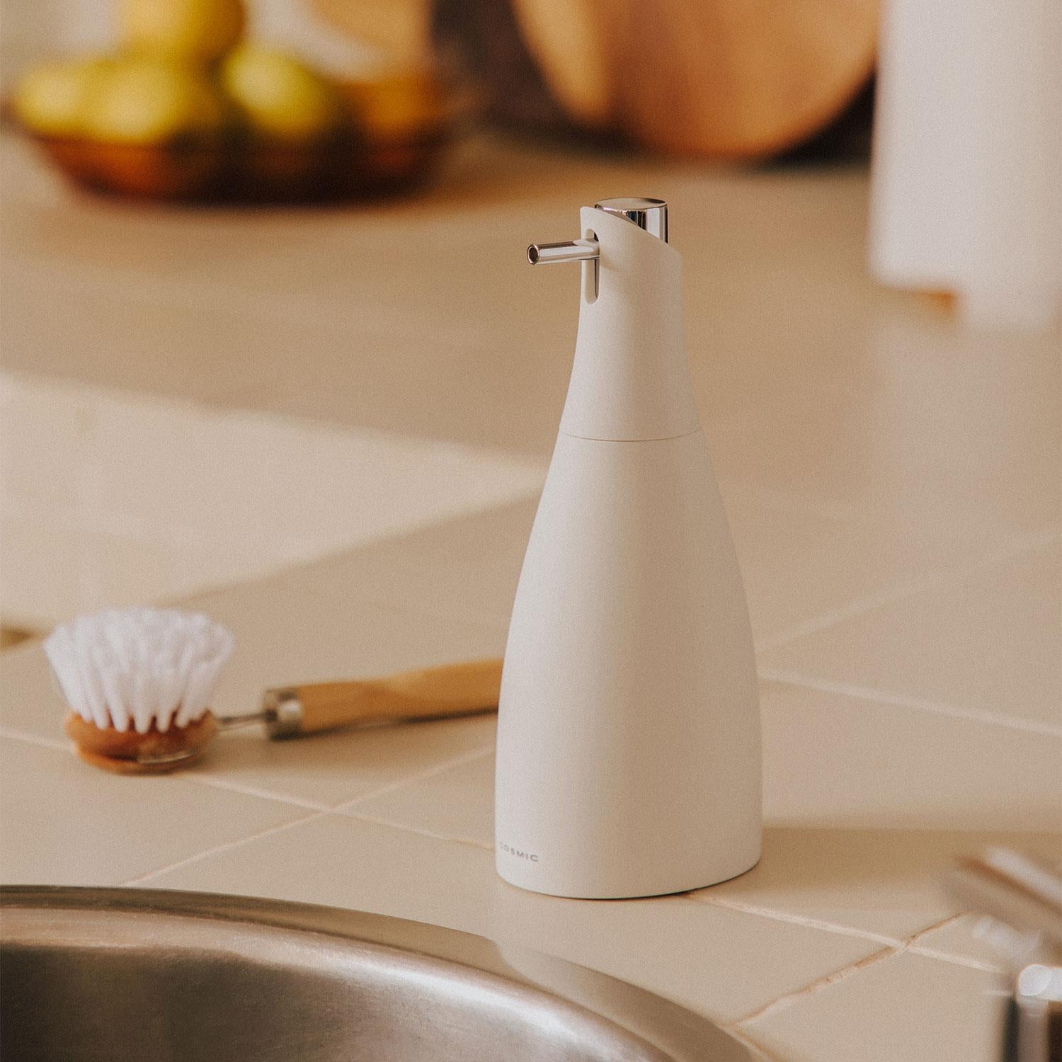 Soap Dispenser 300ml, Matt White, Unique Design, Saku Collection