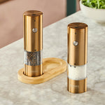 Cooks Professional Rechargeable Salt And Pepper Mill Set With Base