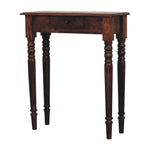 Artisan Furniture Solid Wood Turned Legs 1 Drawer Chestnut Console, Brown