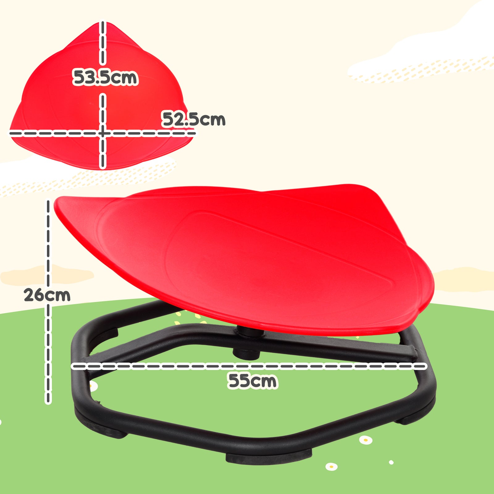 Sensory Spinning Chair For Autism Kids, For Coordination & Balance | Red