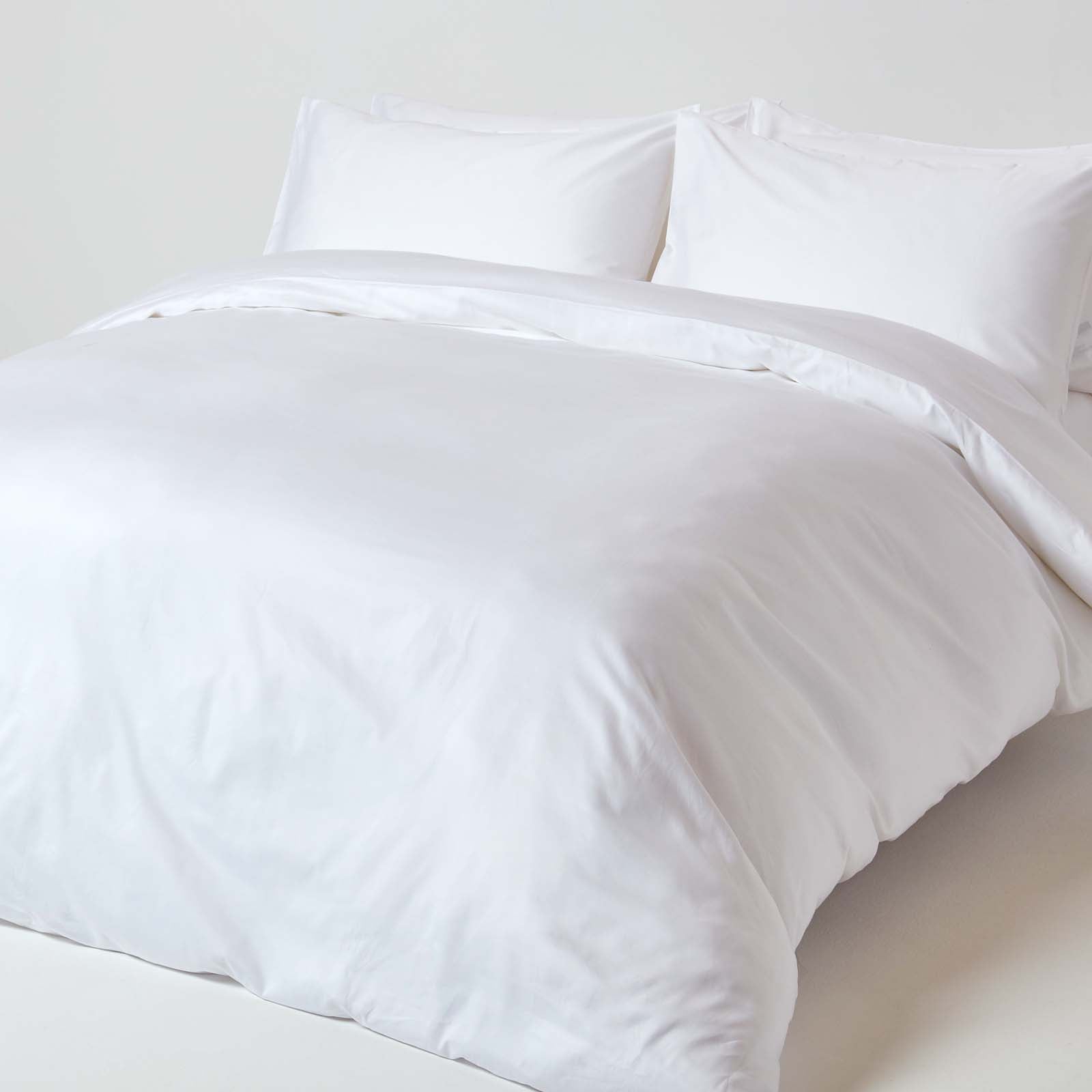 Organic Cotton Deep Fitted Sheet 18 Inch 400 Tc | Double | White