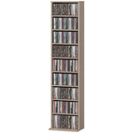 260 Cd Storage Unit 120 Dvd Storage Tower With 9 Compartments | Natural