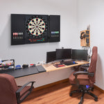 Electronic Dartboard Led 27 Games Storage Cabinet