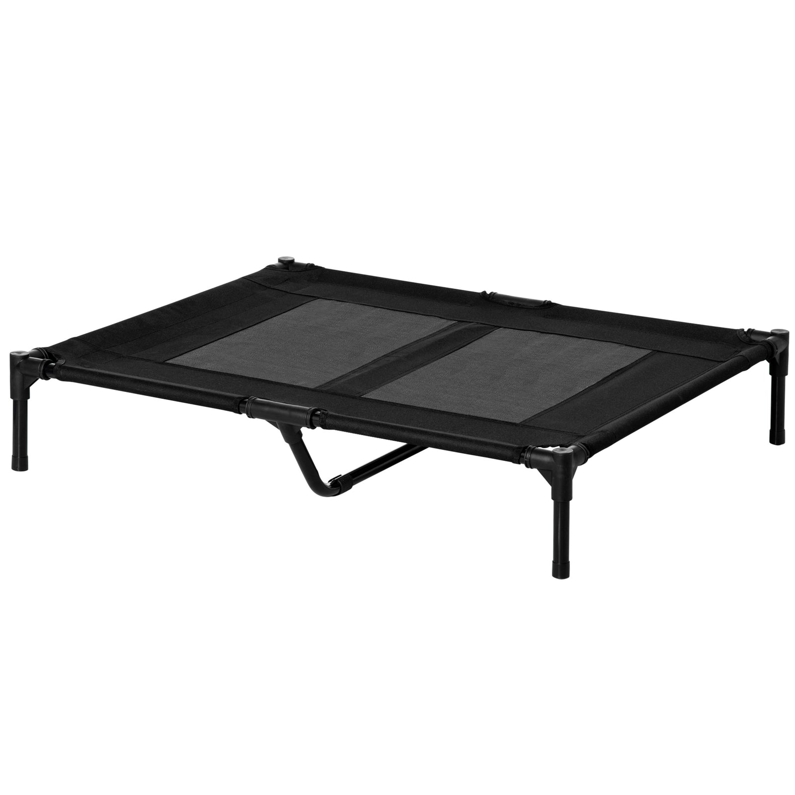 Pawhut Large Pet Cot Portable Dog Cat Sleep Bed Elevated Camping Outdoor | Black