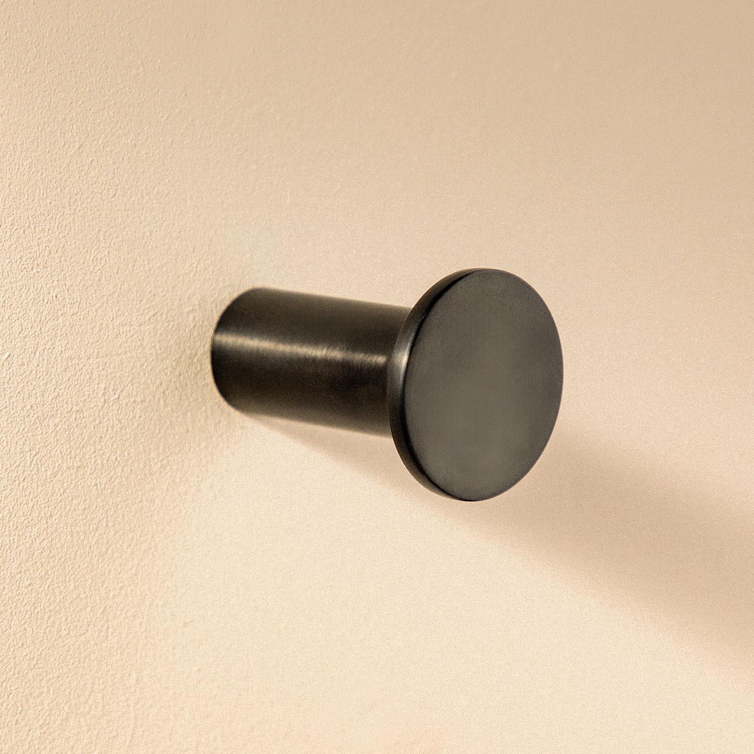 Towel Hook, Robe Hook, Coat Hook, Brushed Black,architect S+ Collection