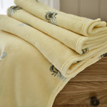 Deyongs Supersoft Honey Bee Print Coral Fleece Throw