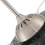42" Crystal Ceiling Fan With 3 Blades & 3 Color Led Light Modern Dimmable Fan With Remote Control