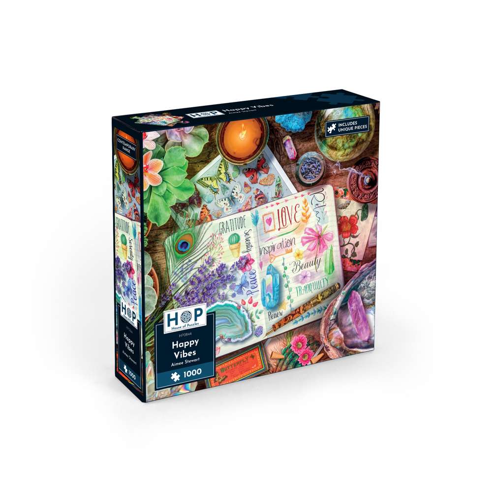 The House of Puzzles Happy Vibes 1000 Piece Puzzle