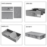 Under Bed Fabric Clothes Organizer With Lid Foldable Storage Box For Blankets