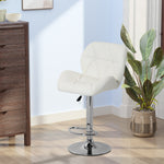 HOMCOM Modern Bar Stool Metal Base Pu Dining Chair