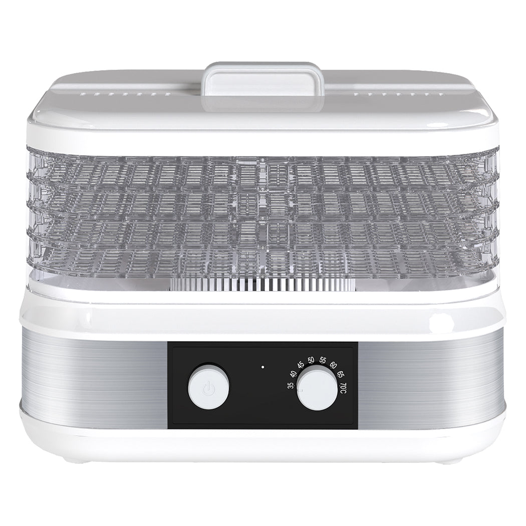 Spector 5 Tray Stainless Steel Food Dehydrator Jerky Fruit Vegetable Dryer White