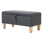 Linen Storage Ottoman, Toy Box, Bed End | Dark Gray