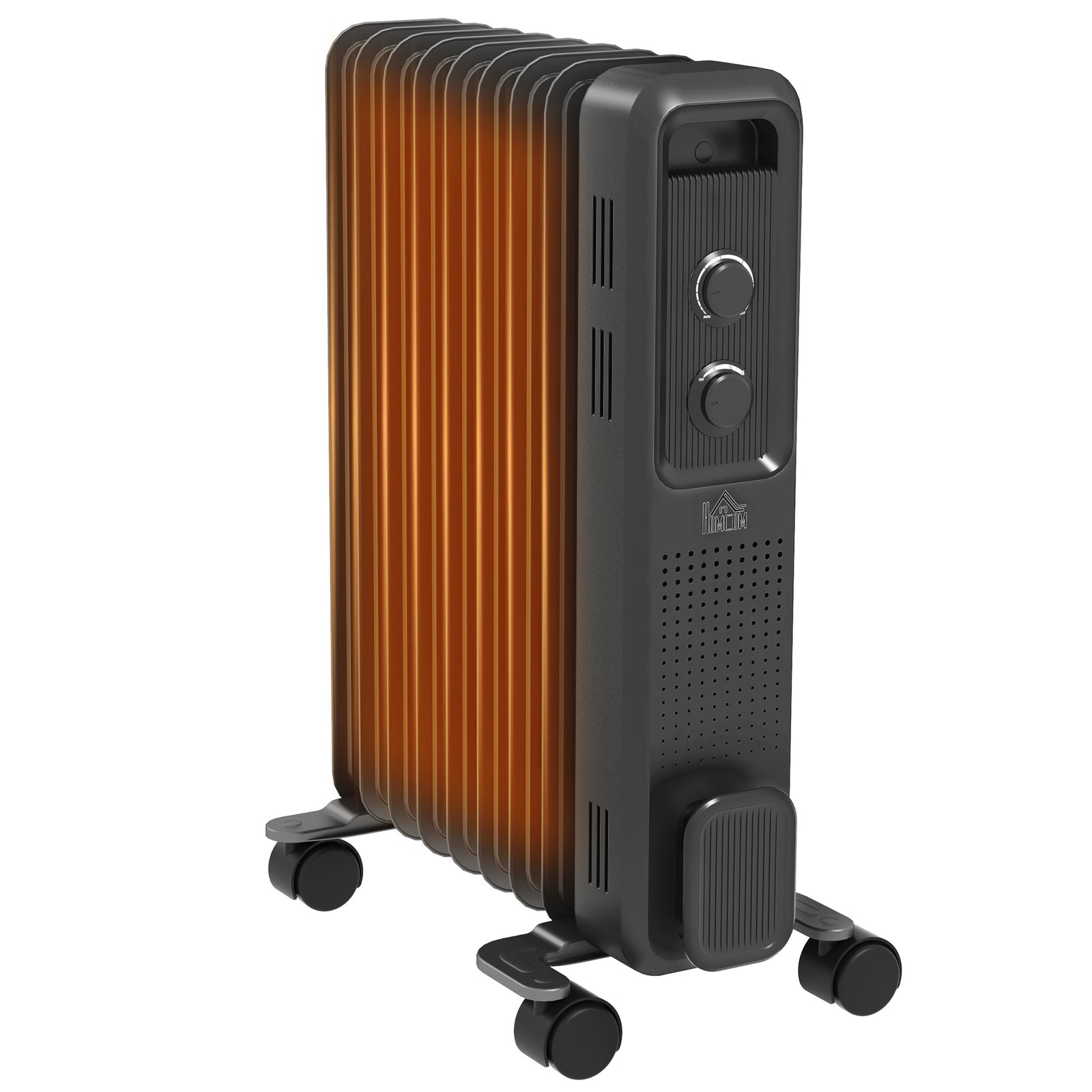 7/9/11 Fin Oil Filled Radiator Portable On Wheels | Medium | Gray