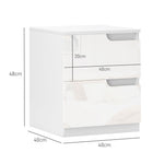 Modern Bedside Table With 2 Drawers For Bedroom, Living Room