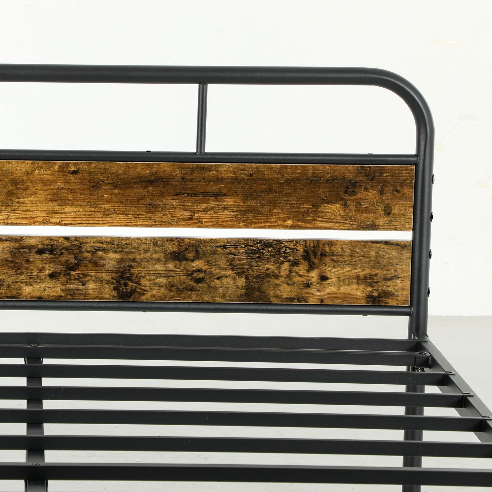 Single/double/king Bed Frame Headboard No Box Spring Needed | Double | Brown