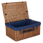 Wicker 56cm Double Steamed Picnic Basket | Blue