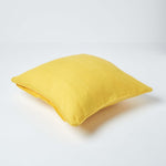 Cotton Rajput Ribbed Cushion Cover | 60cm x 60cm | Yellow