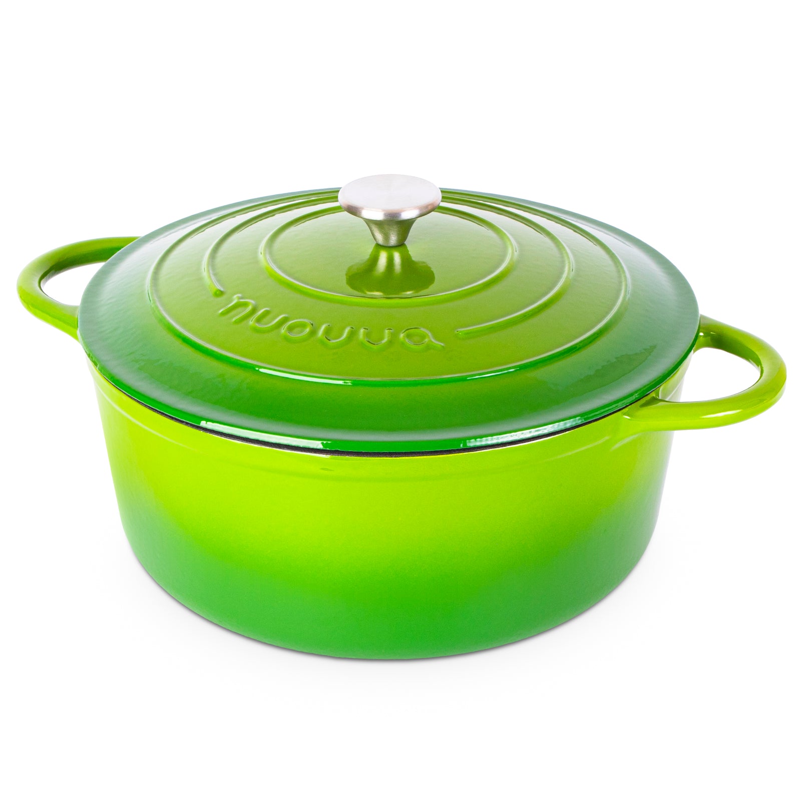 Cast Iron Dutch Oven Casserole Pot With Lid - 22cm (2.9l) | Green
