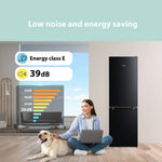 174l Freestanding Black Fridge Freezer– 115l Fresh Food & 59l Freezer, Low-frost, Reversible Door, Led Light